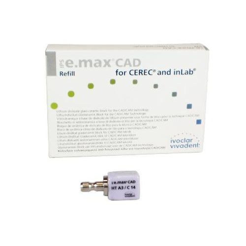 Vivadent Ivoclar IPS e.max CAD CEREC Blocks InLab 5/Pk Vivadent Ivoclar IPS e.max CAD CEREC Blocks InLab 5/Pk